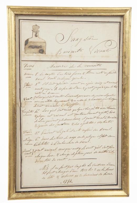 INK ON PAPER BAROMETER / DESSIN SUR PAPIER, 1792 (1 of 3)