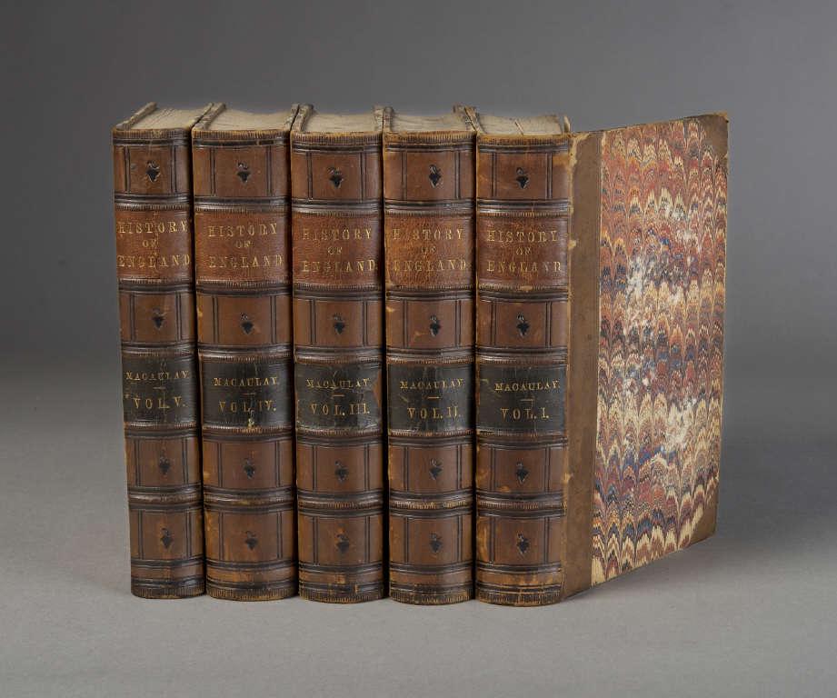 BOOKS - HISTORY OF ENGLAND, NEW YORK, 1856: History of England, 5 volumes, by Thomas Babington Macaulay. Published by Harper & Brothers, New York, 1856.