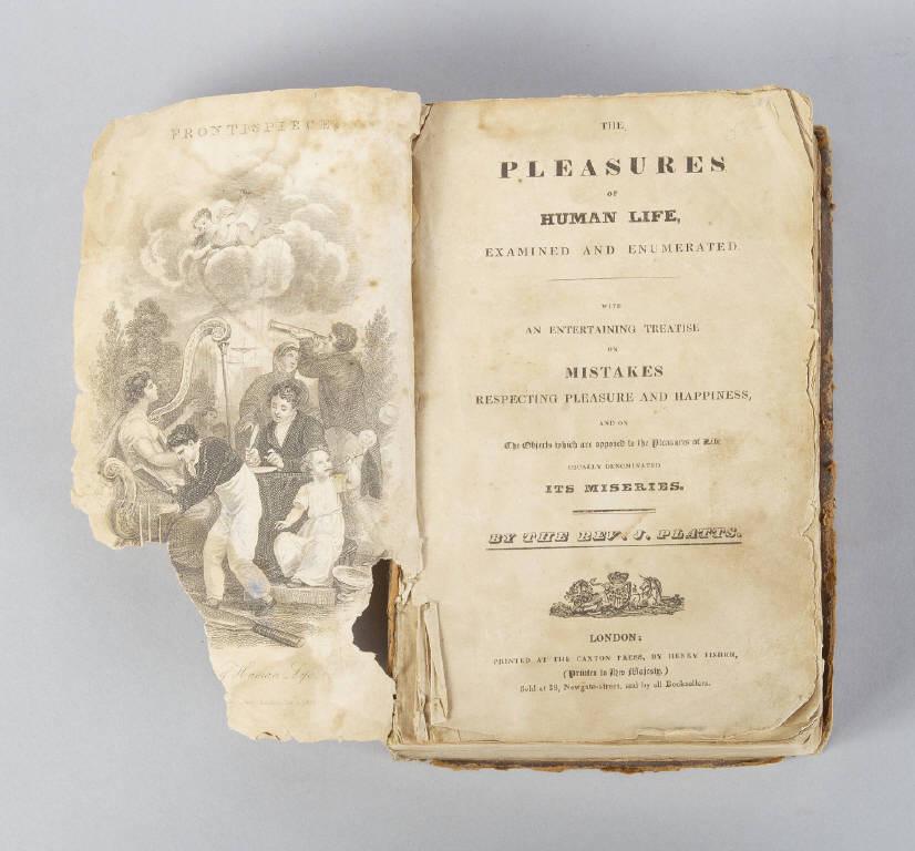 BOOKS - PLEASURES OF LIFE & ANIMAL KINGDOM: Two books. (1) The Pleasures of Human Life. Published by, Canton Press, Henry Fisher, London, 1823. (2) The Animal Kingdom, illustrated by S. G. Goodrich. Published by, A. J. Johnson, New York, 1868.