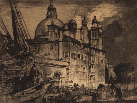 ART - Sir Frank W. BRANGWYN (1867-1956, Welsh): Sir Frank William Brangwyn, engraving, Venice, signed B/L, unframed. Dimensions, 12.25" x 15.25".