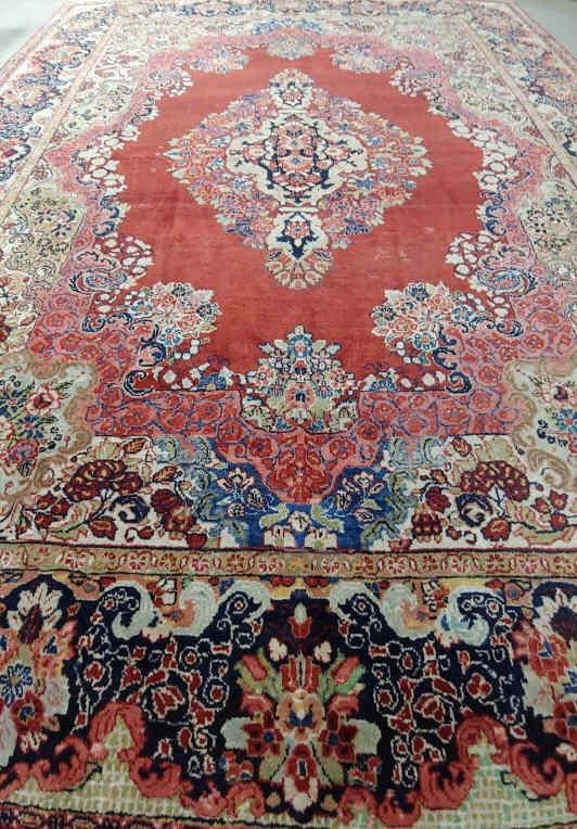 Persian Mahal Rug, Circa 1930: A Persian Mahal rug, wool on cotton, circa 1930. 10'2" x 13'10". Collection: Leask.