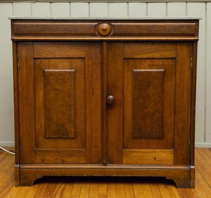 English Walnut Two-Door Cabinet (1 of 4)