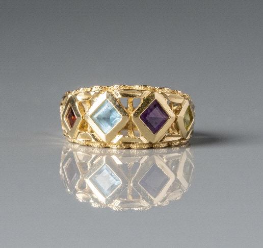 14kt Yellow Gold Four-Stone Ring (1 of 6)