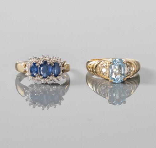 Two 14kt Gold Rings With Gemstones (1 of 7)