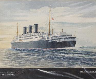 Watercolour, T.S.S. Caledonia (1 of 6)