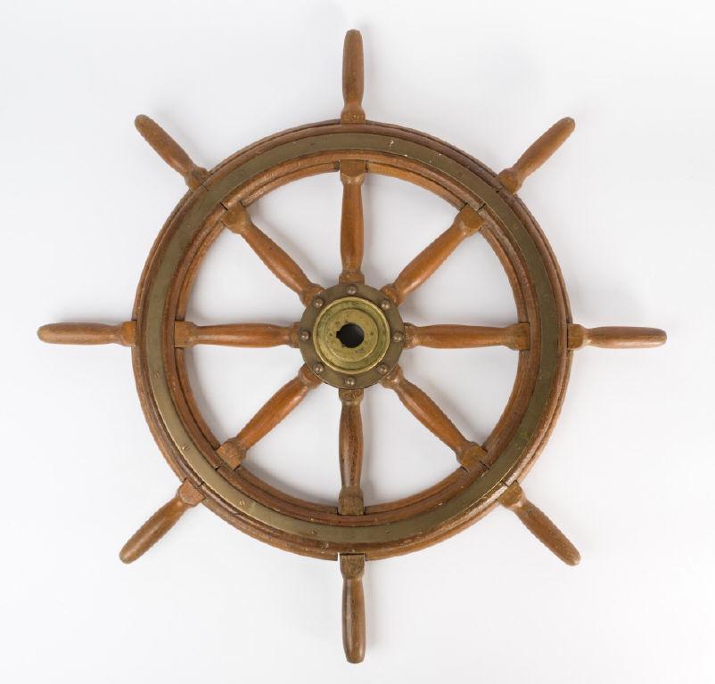 Antique Teak Ship's Wheel (1 of 7)