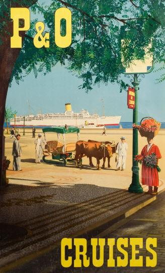 Vintage Advertising Poster, P&O CRUISES (1 of 6)