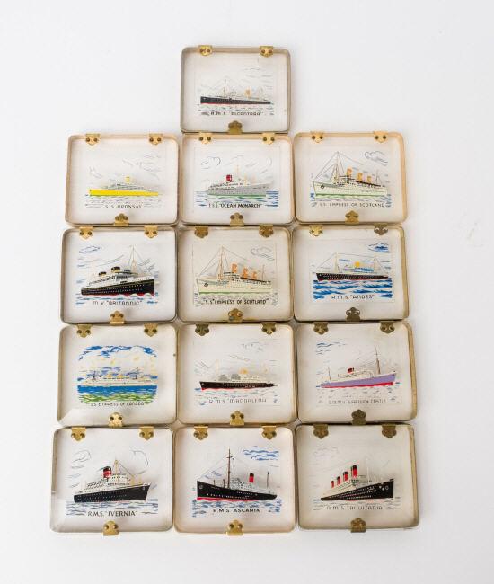 Lucite Passenger Ship's Souvenir Boxes (1 of 7)