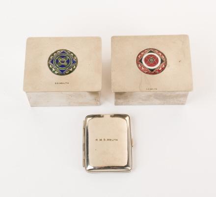 Silver Plated & Enameled Boxes (1 of 9)