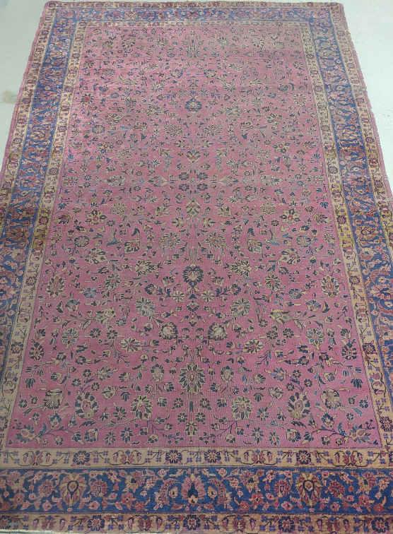 Silk Kashan Rug, Persia (1 of 8)