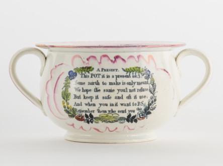 Unusual Lusterware Chamber Pot, Early 19th Century (1 of 6)