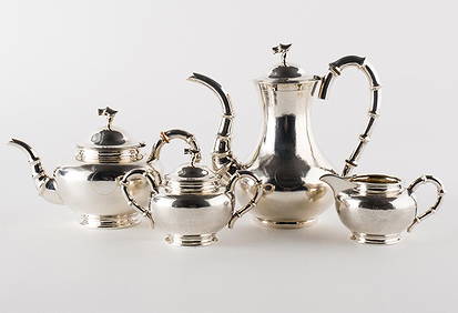 Chinese Export Sterling Tea & Coffee Service (1 of 13)