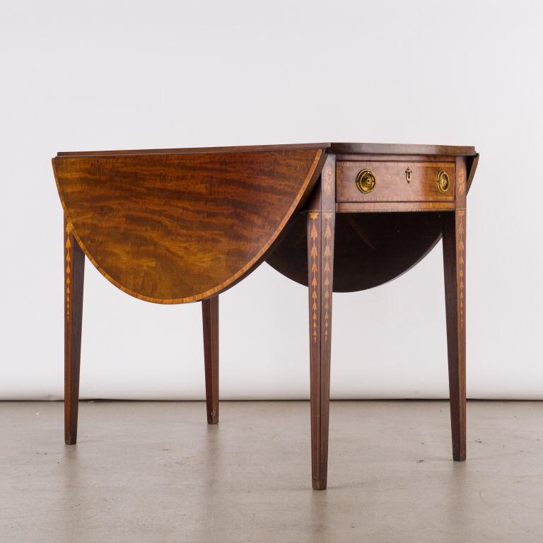 British Georgian Inlaid Mahogany Pembroke Table (1 of 12)