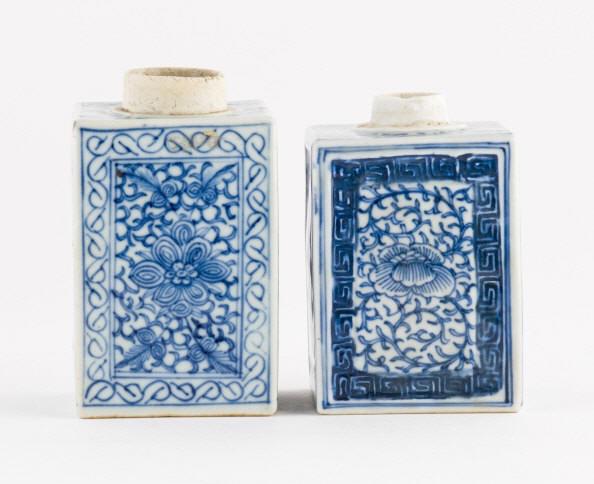 Late Qing Period Blue & White Porcelain Caddies (1 of 5)