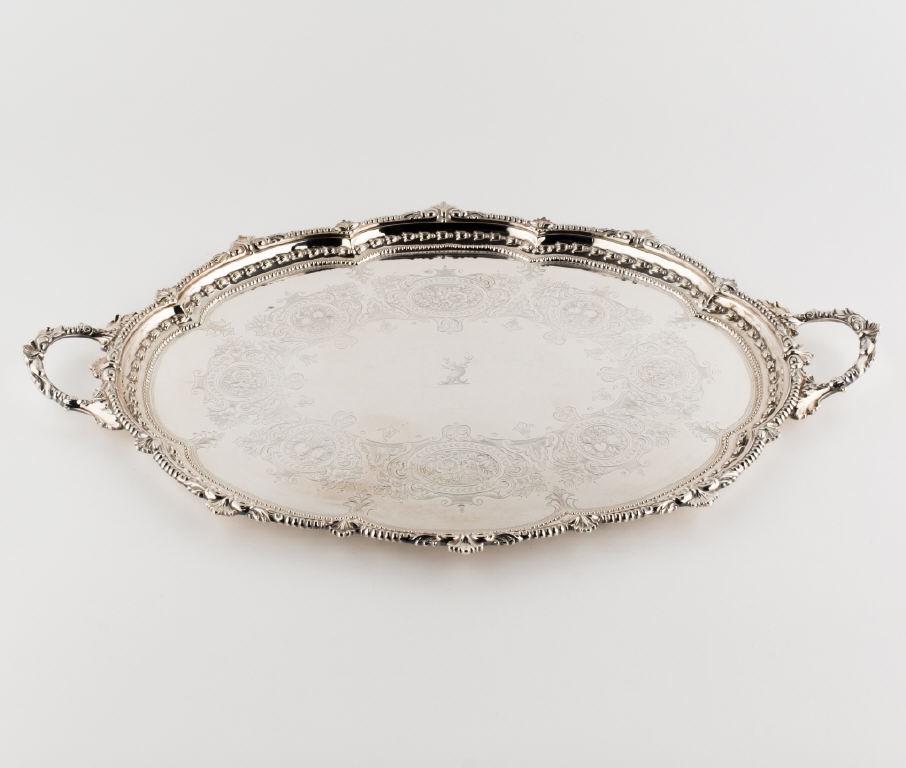 Silver Plated Tray, 19th Century (1 of 8)