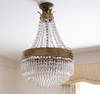 Brass & Cut Crystal Chandelier