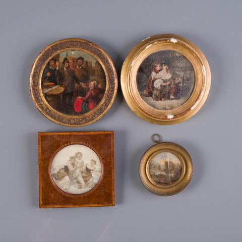 Four Miniature Framed Paintings (1 of 4)