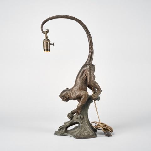 SPELTER TABLE LAMP (1 of 6)