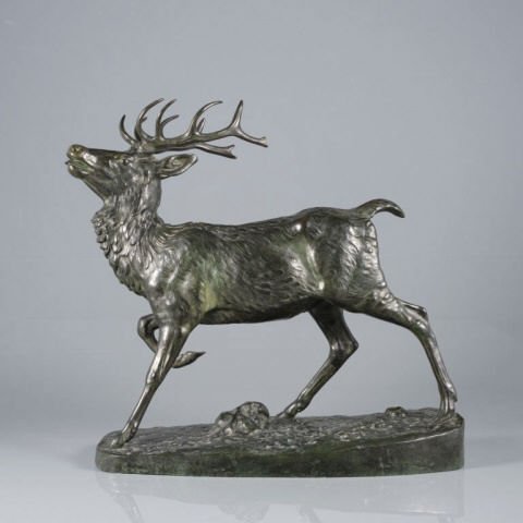 LARGE BRONZE STRIDING STAG (1 of 12)