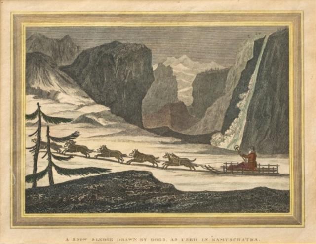 KAMTSCHATA PENINSULA COLOURED ENGRAVING (1 of 4)