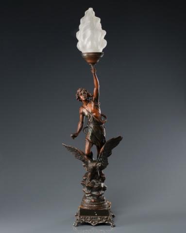 Large Figural Torchère Lamp (1 of 5)