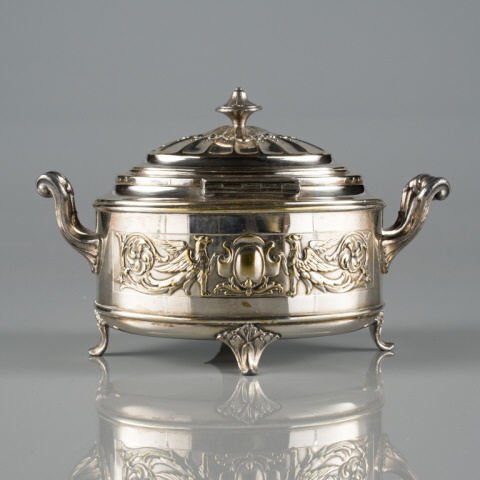 Silver Plated Sugar Bowl, 19th Century (1 of 9)