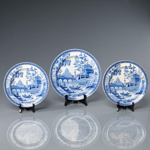 Three Spode Blue & White Plates (1 of 6)