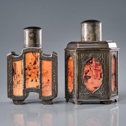 Chinese Pewter Tea Caddies (1 of 7)