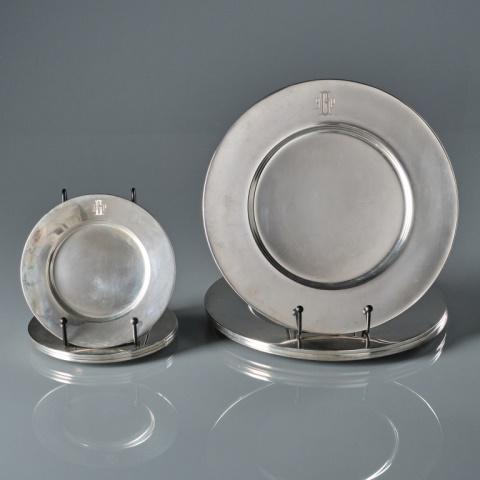 EIGHT STERLING SILVER UNDERPLATES (1 of 5)