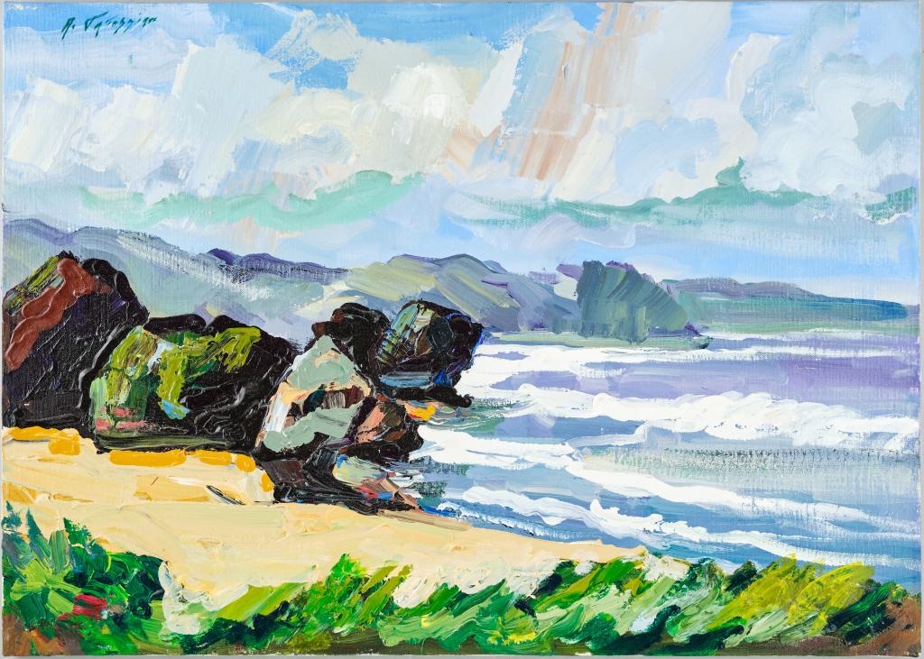 Armand TATOSSIAN (1951-2012) Canadian: Coastline, oil on canvas, 20 x 28 inches, signed upper left, unframed.