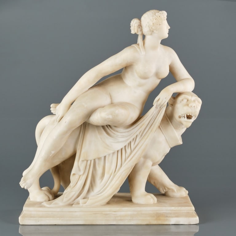 EARLY 20TH C. ALABASTER FIGURE OF ARIADNE (1 of 12)