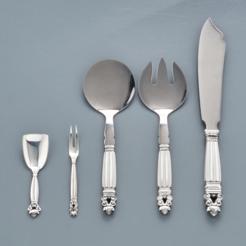 GEORG JENSEN STERLING SILVER FLATWARE (1 of 9)