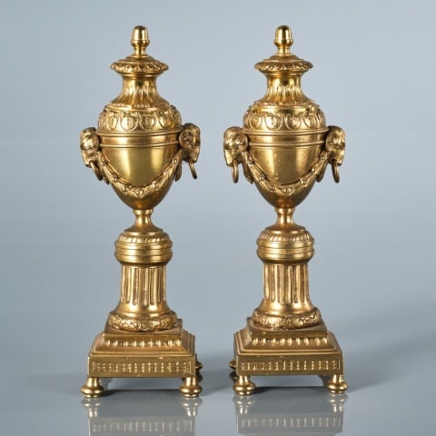 19TH C. BELLE ÉPOQUE GILT BRONZE CANDLESTICKS (1 of 12)