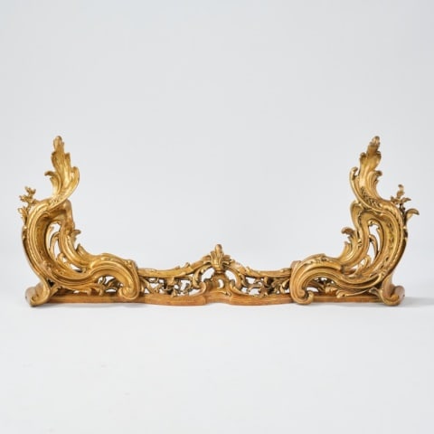 19TH C. LOUIX XV STYLE FIRE FENDER & CHENETS (1 of 9)