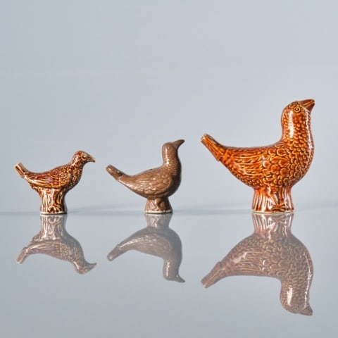 19TH C. ROCKINGHAM CERAMIC NOVELTY WHISTLES (1 of 11)