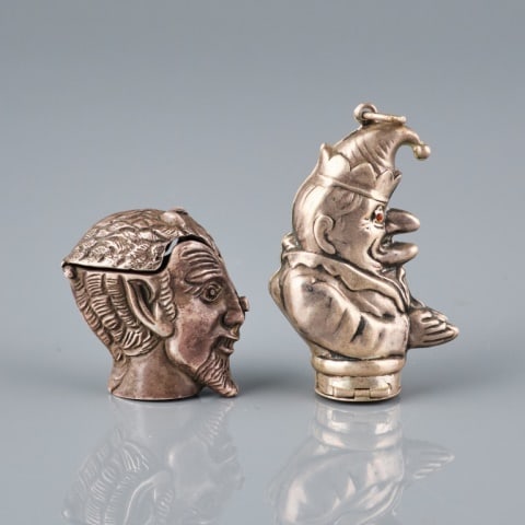 RARE SILVER FIGURAL MATCH SAFES (1 of 13)
