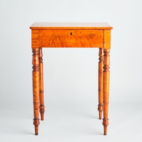 BIRDS EYE & TIGER MAPLE WORK TABLE (1 of 11)