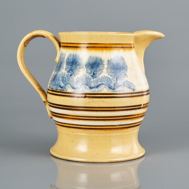LARGE MOCHAWARE POTTERY PITCHER (1 of 9)