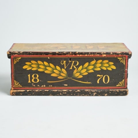 PAINTED NAVAL CHEST TITLED 'THE PACER' (1 of 13)