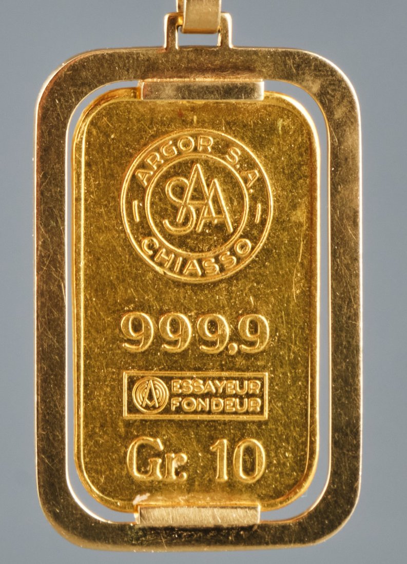 18K YELLOW GOLD BULLION BAR (1 of 6)