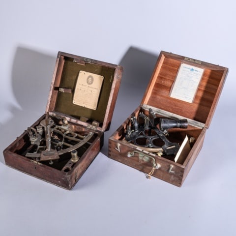 TWO CASED SEXTANTS (1 of 6)