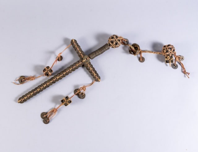 CHINESE QING DYNASTY BRONZE COIN SWORD (1 of 5)