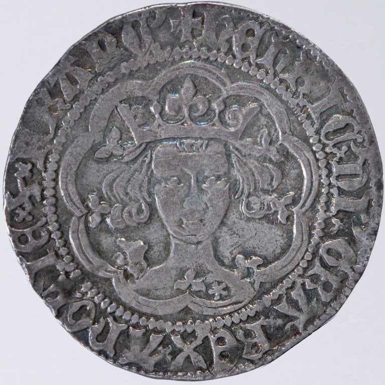 ENGLISH SILVER GROAT OF HENRY V (1 of 2)