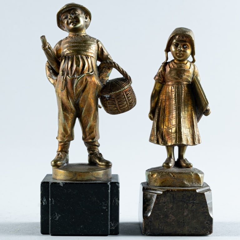 TWO SIGNED BRONZE SCULPTURES (1 of 11)