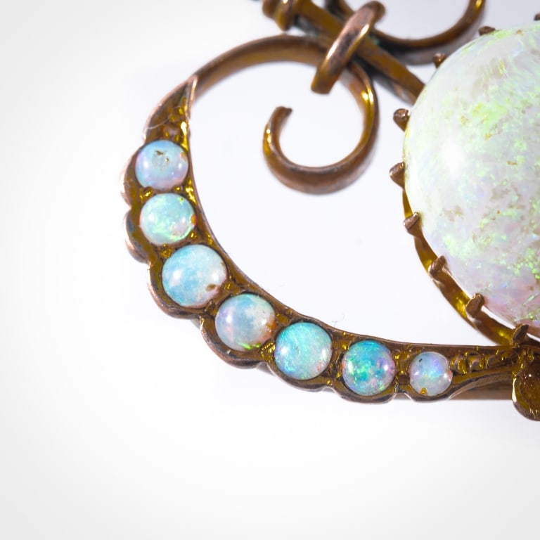 TWO-OPAL LAVALIER - 5