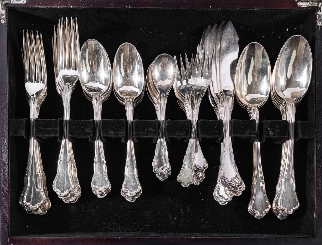 KOCH & BERGFELD SILVER FLATWARE - 3