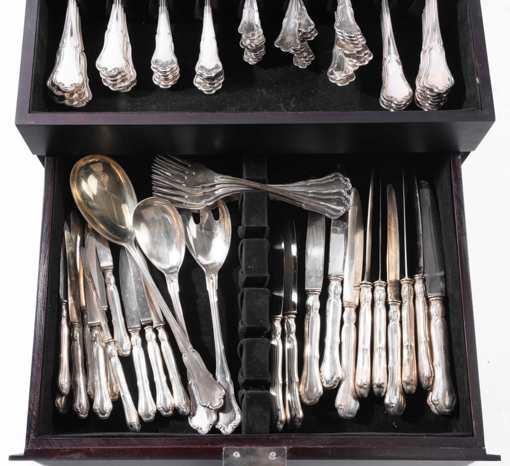 KOCH & BERGFELD SILVER FLATWARE - 8