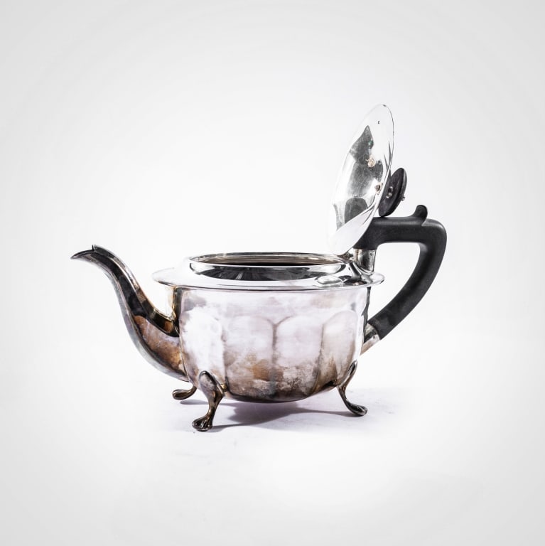 THREE-PIECE SILVER TEA SET - 5