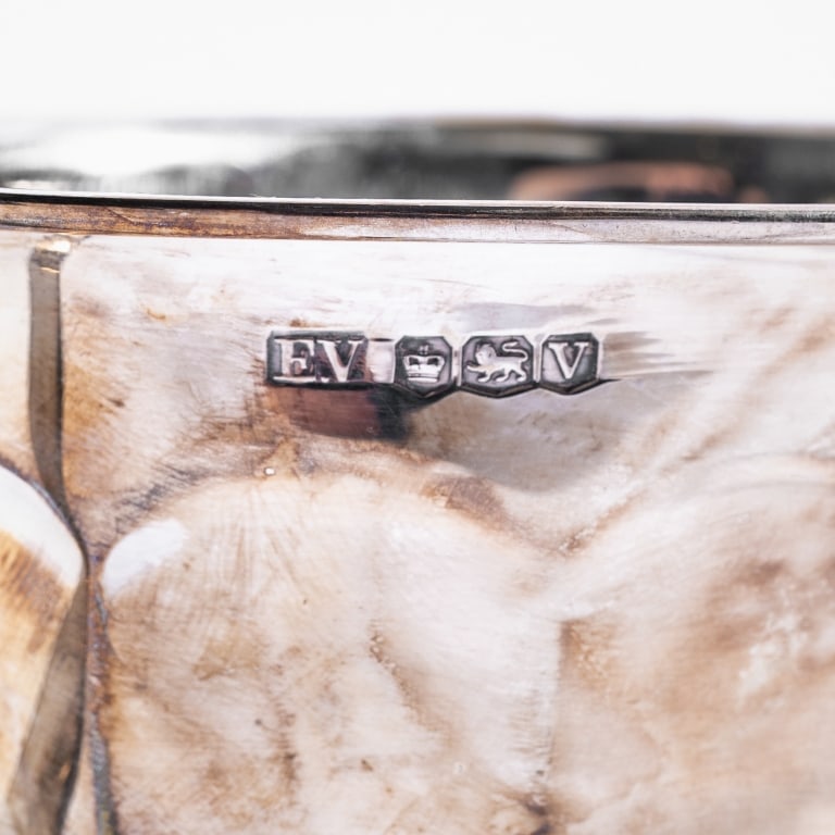 THREE-PIECE SILVER TEA SET - 8