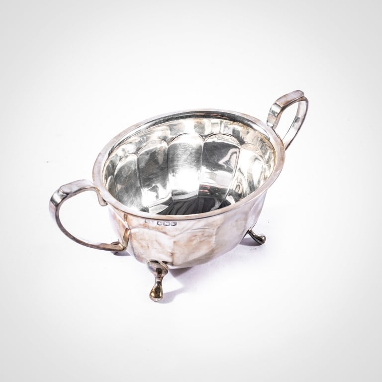THREE-PIECE SILVER TEA SET - 9
